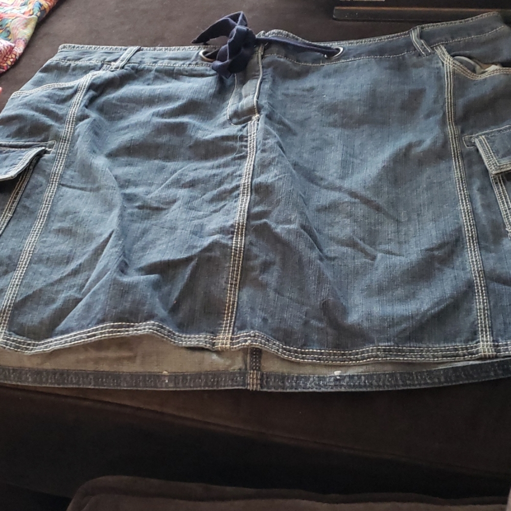 Jean short skirt